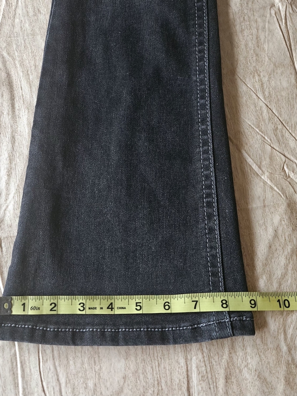​Fire & Rain Y2K Black Flare Jeans Angel Wing Rhinestone Pockets Size 11 - Picture 15 of 16